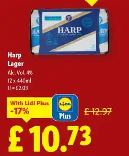 Lidl HARP Lager offer