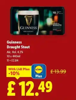 Lidl Guinness Draught Stout offer