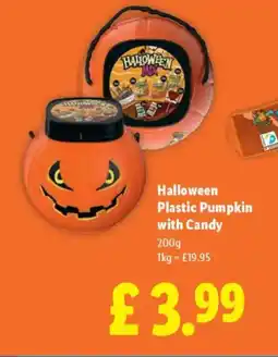 Lidl Halloween Plastic Pumpkin with Candy offer