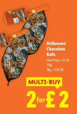 Lidl Halloween Chocolate Balls offer