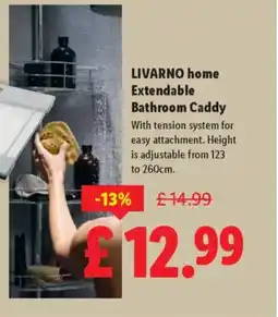 Lidl LIVARNO HOME Extendable Bathroom Caddy offer