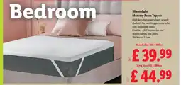 Lidl Silentnight Memory Foam Topper offer