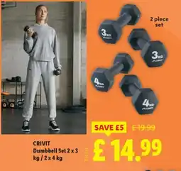 Lidl CRIVIT Dumbbell Set offer