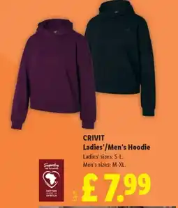 Lidl CRIVIT Ladies'/Men's Hoodie offer