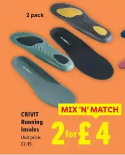 Lidl CRIVIT Running Insoles offer