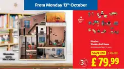 Lidl Playtive Wooden Doll House offer