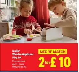 Lidl LupiluⓇ Wooden Appliance Play Set offer