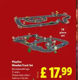Lidl Playtive Wooden Track Set offer