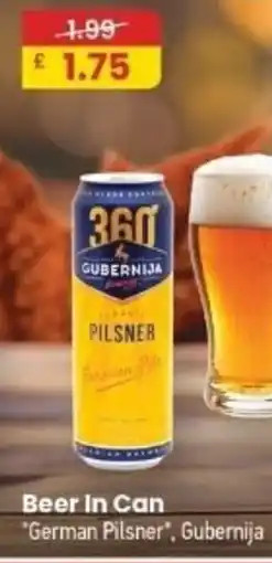 MyMINIMIX Beer In Can German Pilsner", Gubernija offer