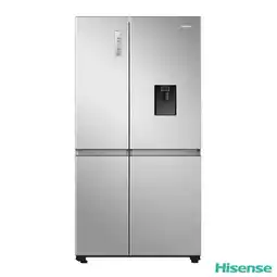 Costco Hisense RS840N4WCE, Side by Side Fridge Freezer with Non Plumbed Water Dispenser, E Rated in Silver offer