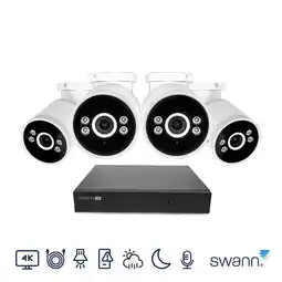 Costco Swann 4K NVR 8 x Channel / 4 x NHD-ADVANXB Bullet Cameras with 1TB HDD SWNVK-8ADVANX4B-EU offer