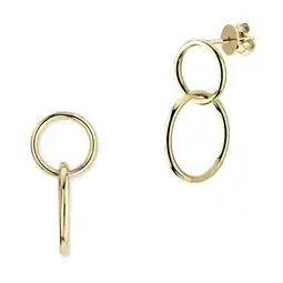 Costco 14ct Yellow Gold Interlocking Hoop Earrings offer
