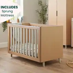 Costco Tutti Bambini Fika Mini Cot Bed with Sprung Mattress, Sand offer