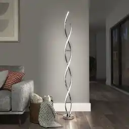 Costco Artika Chrome Swirl LED Floor Lamp offer