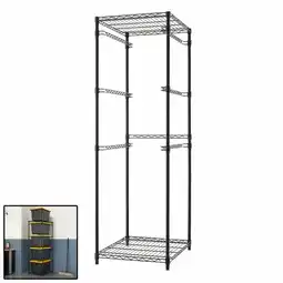 Costco TRINITY 5 Tier Black Storage Bin Rack offer