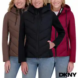 Costco DKNY Women's Mixed Media Jacket offer