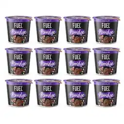 Costco Fuel 10k Chocolate Porridge Pots, 12 x 70g offer