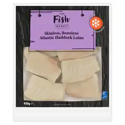 Iceland The Fish Market Skinless, Boneless Atlantic Haddock Loins 620g offer