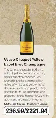 Makro Veuve Clicquot Yellow Label Brut Champagne offer