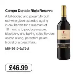Makro Campo Dorado Rioja Reserva offer