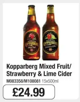 Makro Kopparberg Mixed Fruit/Strawberry & Lime Cider offer