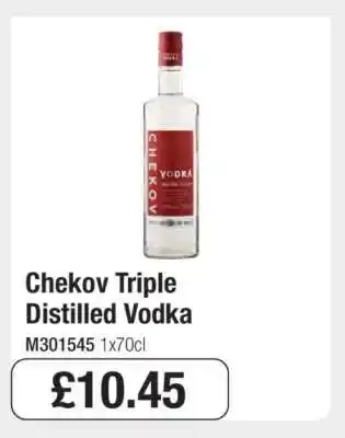 Makro Chekov Triple Distilled Vodka offer