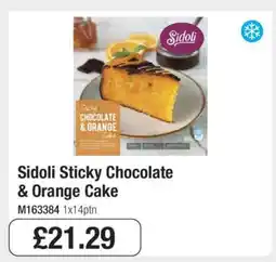 Makro Sidoli Sticky Chocolate & Orange Cake offer