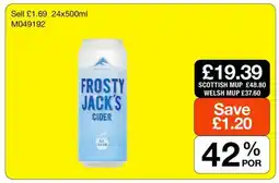 Makro Frosty Jack's Cider offer