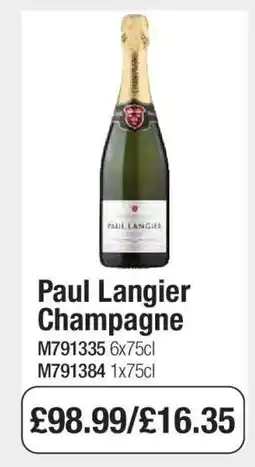 Makro Paul Langier Champagne offer