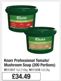 Makro Knorr Professional Tomato/Mushroom Soup (200 Portions) offer