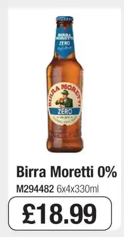 Makro Birra Moretti 0% offer