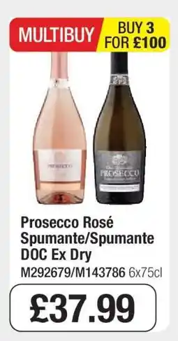 Makro Prosecco Rosé Spumante/Spumante DOC Ex Dry offer
