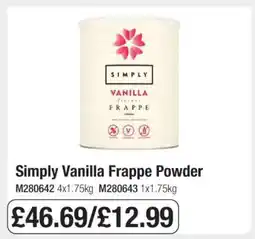 Makro Simply Vanilla Frappe Powder offer