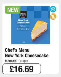 Makro Chef’s Menu New York Cheesecake offer