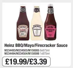 Makro Heinz BBQ/Mayo/Firecracker Sauce offer