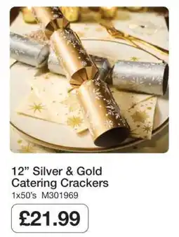 Makro 12” Silver & Gold Catering Crackers offer
