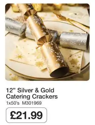 Makro 12” Silver & Gold Catering Crackers offer