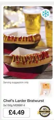 Makro Chef’s Larder Bratwurst offer