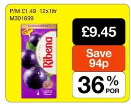 Makro Ribena Blackcurrant offer