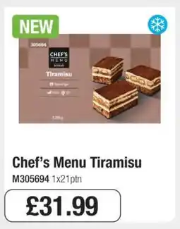 Makro Chef’s Menu Tiramisu offer