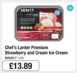 Makro Chef’s Larder Premium Strawberry and Cream Ice Cream offer