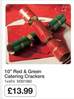 Makro 10” Red & Green Catering Crackers offer