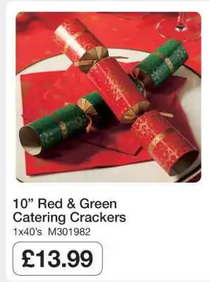Makro 10” Red & Green Catering Crackers offer