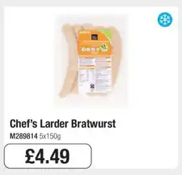 Makro Chef’s Larder Bratwurst offer