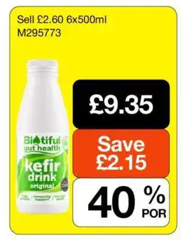 Makro Biotiful gut health kefir drink original offer