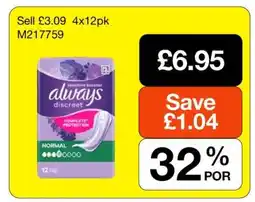 Makro Always Discreet Pads offer