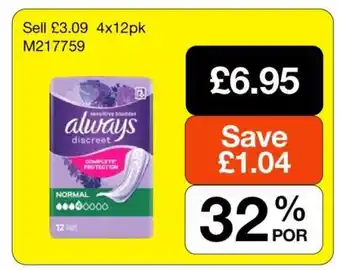 Makro Always Discreet Pads offer