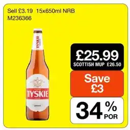 Makro Tyskie 15x650ml NRB offer