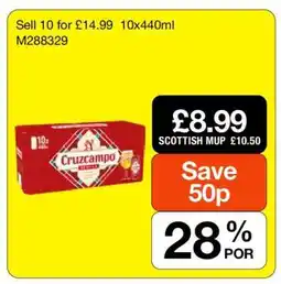 Makro Cruzcampo 10x440ml offer