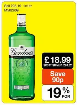 Makro Gordon's Special Dry London Gin offer
